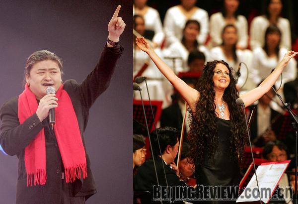 Liu Huan und Sarah Brightman singen für Olympiade